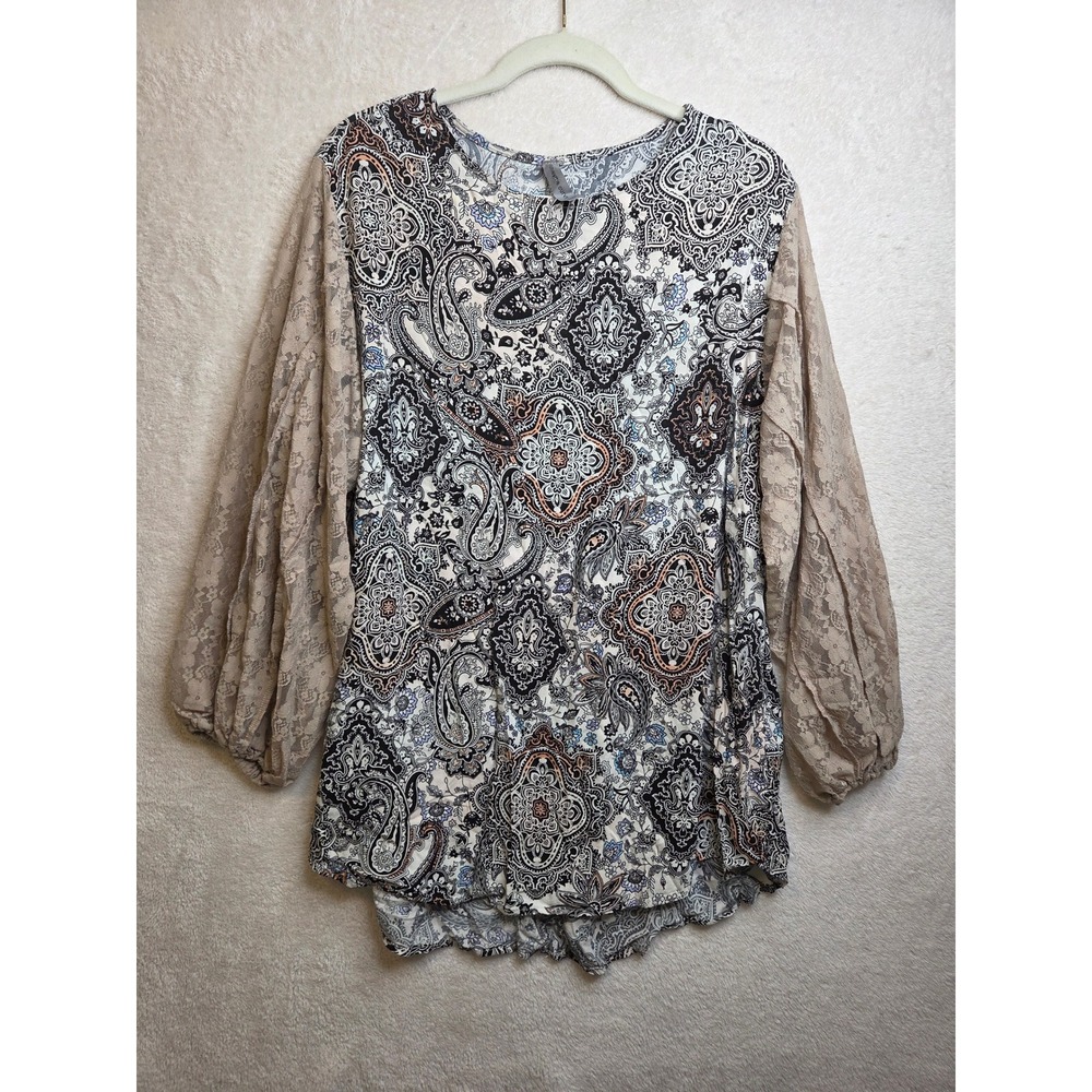 Honeyme Curvy 3X Women's Rayon Boho Tunic
